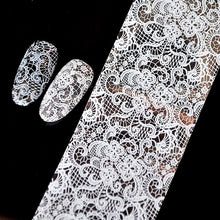 Load image into Gallery viewer, More Than 250 Design Beautiful Designed Nail Art Product Nail Glue transfer Foil Beautiful Flower Purple Orange GL30