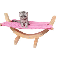 Load image into Gallery viewer, Cat Hammock Bed Breathable Wood Rest Sleeping Soft Comfortable Pets Supplies XHC88