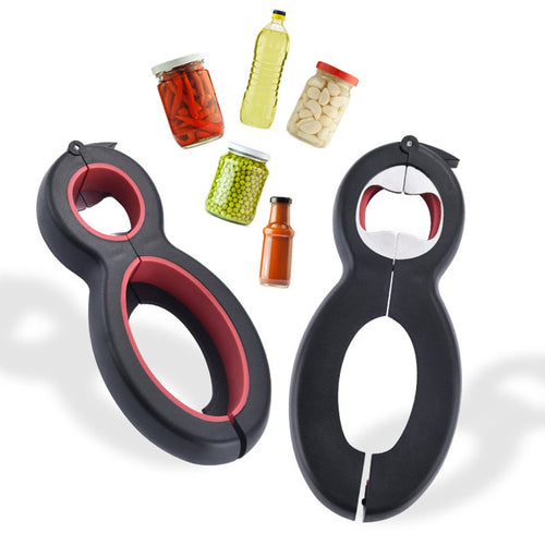 6in1 Multi-Tool Bottle Opener Soda Soup Can Jelly Jar Beer Opener Twist off Remover