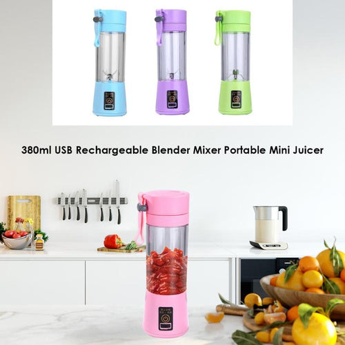 380ml USB Rechargeable Blender Mixer Portable Mini Juicer Juice Machine