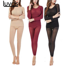 Load image into Gallery viewer, New Women Thermal Underwear Innerwear Set Ultra-thin High Elasticity Heat Underwear Foe Women Sexy Thermal Pijamas