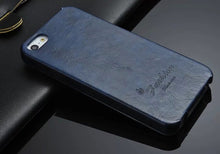 Load image into Gallery viewer, Oil-wax Genuine Leather Vertical Flip Cover Case for Apple iPhone 5 5S SE (4.0") Brand Original Luxury Fundas High Quality