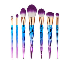 Load image into Gallery viewer, 7pcs Diamond Shape Rainbow Handle Makeup Brushes Set Foundation Powder Blush Eye Shadow Lip Brushes Face Beauty Makeup Tools Kit