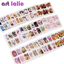 Load image into Gallery viewer, 50 Sheets Nail Stickers Mixed Designs Water Transfer Nail Art Sticker Watermark Decals DIY Decoration For Beauty Nail Tools