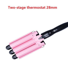 Load image into Gallery viewer, 20-32m Automatic Perm Splint Ceramic Hair Curler 3 Barrels Big Wave Hair Curling Iron Hair Waver Curlers  Styling Tools ET-76