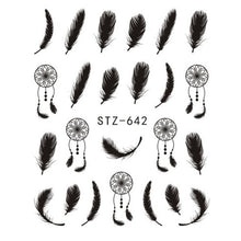 Load image into Gallery viewer, 1 Sheet Water Decals Nail Art Stickers  Flowers Cartoon 2017 New Designs Watermark Transfer Red Colorful Manicure SASTZ501-512