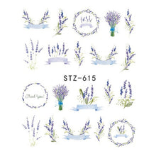 Load image into Gallery viewer, 1 Sheet Water Decals Nail Art Stickers  Flowers Cartoon 2017 New Designs Watermark Transfer Red Colorful Manicure SASTZ501-512