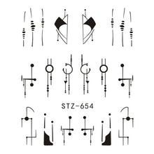 Load image into Gallery viewer, 1 Sheet Water Decals Nail Art Stickers  Flowers Cartoon 2017 New Designs Watermark Transfer Red Colorful Manicure SASTZ501-512