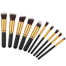 Load image into Gallery viewer, 10pcs Rainbow Makeup Brushes Set Synthetic Wool Professional Foundation Brush Set Shade Eyelash Brushes Makeup Contour Kit