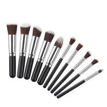 Load image into Gallery viewer, 10pcs Rainbow Makeup Brushes Set Synthetic Wool Professional Foundation Brush Set Shade Eyelash Brushes Makeup Contour Kit