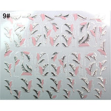 Load image into Gallery viewer, Mtssii 3D Nail Stickers Embossed Pink Flowers Gold Silver Alloy Dream Catcher Design Nail Art Decal Tips Stickers Sheet Manicure