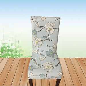 Meijuner Flower Printing Removable Chair Cover Big Elastic Slipcover Modern Kitchen Seat Case Stretch Chair Cover For Banquet