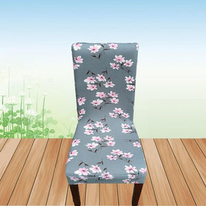 Meijuner Flower Printing Removable Chair Cover Big Elastic Slipcover Modern Kitchen Seat Case Stretch Chair Cover For Banquet