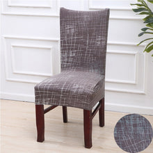 Load image into Gallery viewer, Stripped Cross Pattern Chair Covers Spandex Dining Room Stretch Seat Cover Chair Protective Case for Restaurant basen ogrodowy