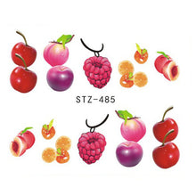 Load image into Gallery viewer, 1PCS Strawberry Summer Fruit Drinking Stickers For Nails Manicure Nail Art Design Water Transfer Watermark Beauty Decals TRSTZ
