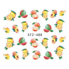 Load image into Gallery viewer, 1PCS Strawberry Summer Fruit Drinking Stickers For Nails Manicure Nail Art Design Water Transfer Watermark Beauty Decals TRSTZ