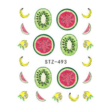Load image into Gallery viewer, 1PCS Strawberry Summer Fruit Drinking Stickers For Nails Manicure Nail Art Design Water Transfer Watermark Beauty Decals TRSTZ