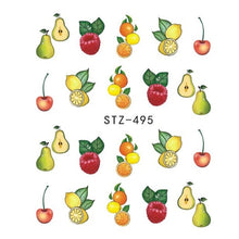 Load image into Gallery viewer, 1PCS Strawberry Summer Fruit Drinking Stickers For Nails Manicure Nail Art Design Water Transfer Watermark Beauty Decals TRSTZ