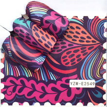 Load image into Gallery viewer, WUF Nail Stickers Water Decals Butterfly Floral Animal Black White Geometry Slider Manicure Nail Art Decoration