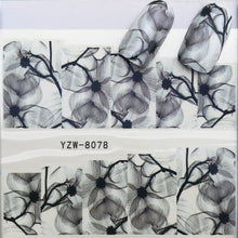 Load image into Gallery viewer, LCJ 1 Sheet Cute Cat Pattern Nail Art Foil Transfer Decals Water Transfers Stickers 3D Nail Decoration Manicure Tools