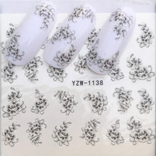 Load image into Gallery viewer, LCJ 1 Sheet Cute Cat Pattern Nail Art Foil Transfer Decals Water Transfers Stickers 3D Nail Decoration Manicure Tools