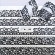 Load image into Gallery viewer, LCJ 1 Sheet Cute Cat Pattern Nail Art Foil Transfer Decals Water Transfers Stickers 3D Nail Decoration Manicure Tools