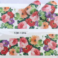 Load image into Gallery viewer, LCJ 1 Sheet Cute Cat Pattern Nail Art Foil Transfer Decals Water Transfers Stickers 3D Nail Decoration Manicure Tools