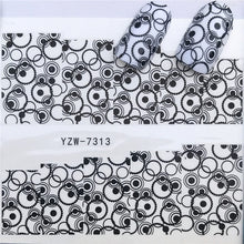 Load image into Gallery viewer, LCJ 1 Sheet Cute Cat Pattern Nail Art Foil Transfer Decals Water Transfers Stickers 3D Nail Decoration Manicure Tools