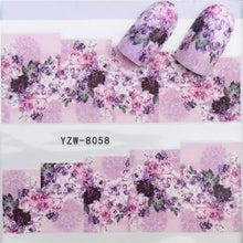 Load image into Gallery viewer, LCJ 1 Sheet Cute Cat Pattern Nail Art Foil Transfer Decals Water Transfers Stickers 3D Nail Decoration Manicure Tools