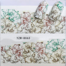 Load image into Gallery viewer, LCJ 1 Sheet Cute Cat Pattern Nail Art Foil Transfer Decals Water Transfers Stickers 3D Nail Decoration Manicure Tools