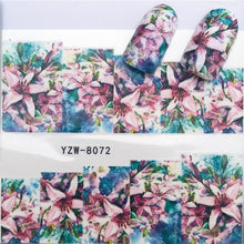 Load image into Gallery viewer, LCJ 1 Sheet Cute Cat Pattern Nail Art Foil Transfer Decals Water Transfers Stickers 3D Nail Decoration Manicure Tools