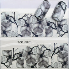 Load image into Gallery viewer, LCJ 1 Sheet Cute Cat Pattern Nail Art Foil Transfer Decals Water Transfers Stickers 3D Nail Decoration Manicure Tools