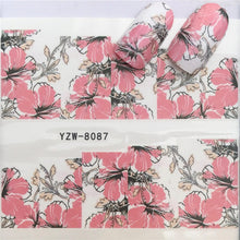 Load image into Gallery viewer, LCJ 1 Sheet Cute Cat Pattern Nail Art Foil Transfer Decals Water Transfers Stickers 3D Nail Decoration Manicure Tools