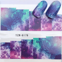 Load image into Gallery viewer, LCJ 1 Sheet Cute Cat Pattern Nail Art Foil Transfer Decals Water Transfers Stickers 3D Nail Decoration Manicure Tools