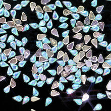 Load image into Gallery viewer, 1 Pack 200pcs 3D Nail Art Rhinestones AB Colour Acrylic Nail Stones 1.5mm*3mm Mini Tiny Gems Raindrop Design For DIY Decorations