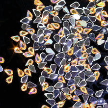 Load image into Gallery viewer, 1 Pack 200pcs 3D Nail Art Rhinestones AB Colour Acrylic Nail Stones 1.5mm*3mm Mini Tiny Gems Raindrop Design For DIY Decorations