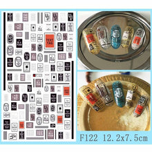 Load image into Gallery viewer, Hot 1 Sheet Heart Shape Letter Design 3D Decal Nail Slider Art DIY Decorations Sticker for Manicure DIY Adhesive Tips BEF174