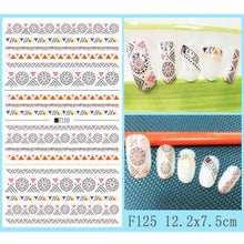 Load image into Gallery viewer, Hot 1 Sheet Heart Shape Letter Design 3D Decal Nail Slider Art DIY Decorations Sticker for Manicure DIY Adhesive Tips BEF174