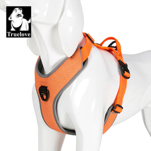 Truelove Dog Harness Reflective No Pull Small Medium Large Vest Quick Adjustbale Matching Leash Collar Training Running TLH6071