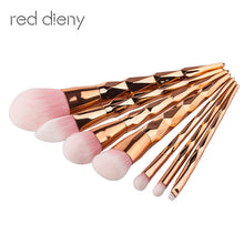 Load image into Gallery viewer, 7pcs Diamond Shape Rainbow Handle Makeup Brushes Set Foundation Powder Blush Eye Shadow Lip Brushes Face Beauty Makeup Tools Kit