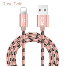 Load image into Gallery viewer, PZOZ usb cable for iphone cable Xs max Xr X 8 7 6 plus 6s 5 s plus ipad mini fast charging cables mobile phone charger cord data