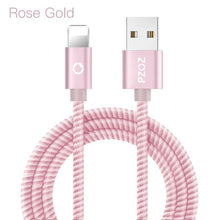 Load image into Gallery viewer, PZOZ usb cable for iphone cable Xs max Xr X 8 7 6 plus 6s 5 s plus ipad mini fast charging cables mobile phone charger cord data