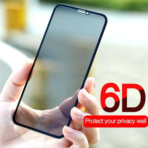 Anti-glare Privacy 6D Tempered Glass Screen For iPhone X 7 8 8plus 7plus XR XS MAX Anti Peeping Shatterproof 9H Protector Film