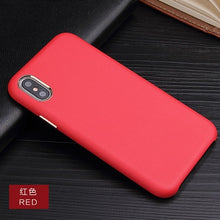 Load image into Gallery viewer, Aluminum Metal Button Cover For iPhone 6 6S 7 8 Plus X Case PU Leather Original Case For iPhone XS MAX XR XS High quality Cases