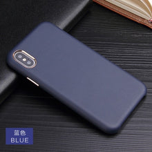 Load image into Gallery viewer, Aluminum Metal Button Cover For iPhone 6 6S 7 8 Plus X Case PU Leather Original Case For iPhone XS MAX XR XS High quality Cases