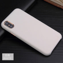 Load image into Gallery viewer, Aluminum Metal Button Cover For iPhone 6 6S 7 8 Plus X Case PU Leather Original Case For iPhone XS MAX XR XS High quality Cases
