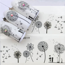 Load image into Gallery viewer, 2019 Flying Dandelion Nail Art Water Decals Transfer Sticker Manicure Nail Decoration