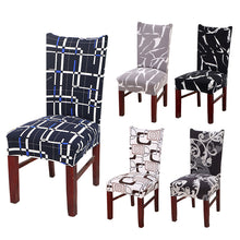 Load image into Gallery viewer, Kitchen Chair Cover Dining Seat Cover Black Slipcover Chair Removable Furniture Covers Anti-Dust Spandex Chair Covers 1/2/4/6Pcs
