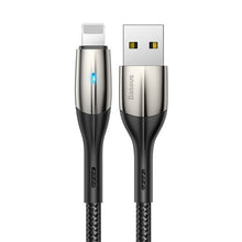 Load image into Gallery viewer, Baseus Zn-alloy Lighting Design USB Cable for iPhone xs max 1m 2.4A Charging Cable for iPhone X 8 7 6 plus Charger USB Cable