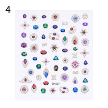 Load image into Gallery viewer, 3D Nail Sticker Gem Rhinestone Self Adhesive Transfer Decals Nail Art Decoration DIY Manicure Design